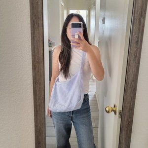 Women's‎ Checkered Embossed Crossbody Blue Minimal Shoulder Bag